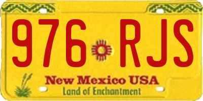 NM license plate 976RJS
