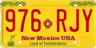 NM license plate 976RJY