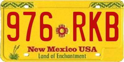 NM license plate 976RKB