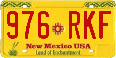 NM license plate 976RKF