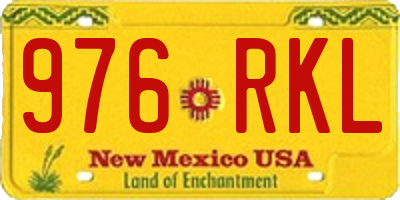 NM license plate 976RKL
