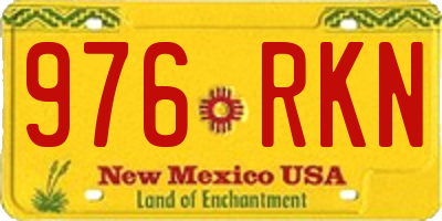 NM license plate 976RKN