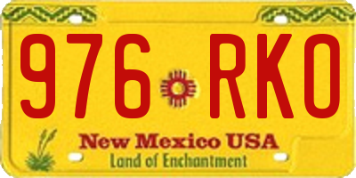 NM license plate 976RKO