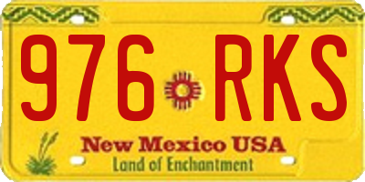 NM license plate 976RKS