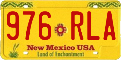 NM license plate 976RLA