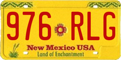 NM license plate 976RLG