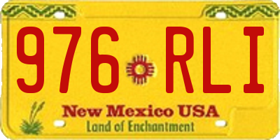 NM license plate 976RLI