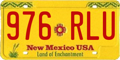 NM license plate 976RLU