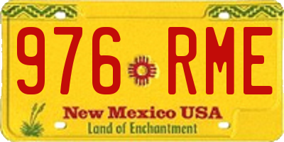 NM license plate 976RME