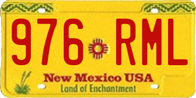 NM license plate 976RML