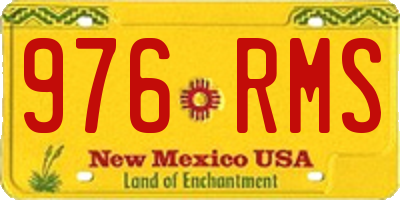 NM license plate 976RMS
