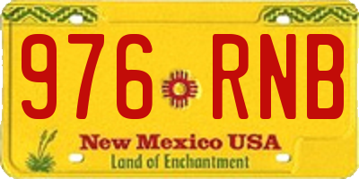 NM license plate 976RNB