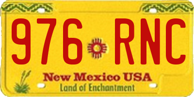 NM license plate 976RNC