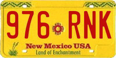 NM license plate 976RNK