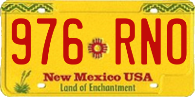 NM license plate 976RNO