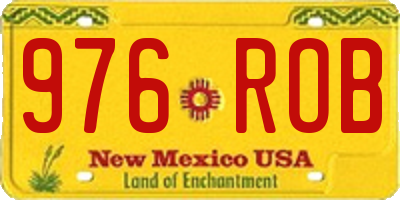 NM license plate 976ROB