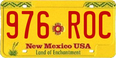NM license plate 976ROC