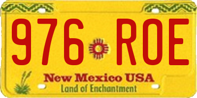 NM license plate 976ROE
