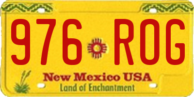 NM license plate 976ROG