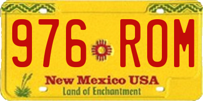 NM license plate 976ROM