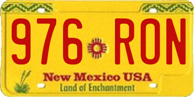 NM license plate 976RON
