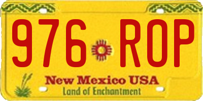NM license plate 976ROP
