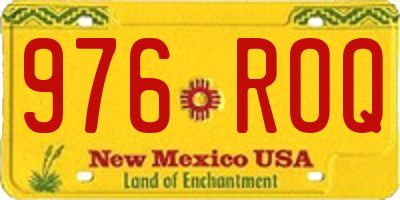 NM license plate 976ROQ