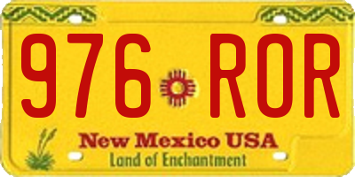 NM license plate 976ROR