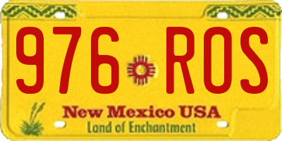 NM license plate 976ROS