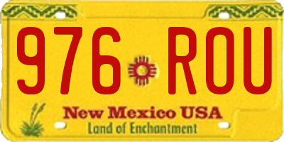 NM license plate 976ROU