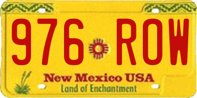 NM license plate 976ROW