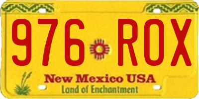 NM license plate 976ROX