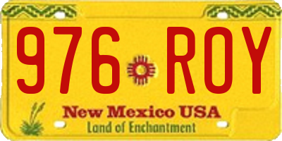 NM license plate 976ROY