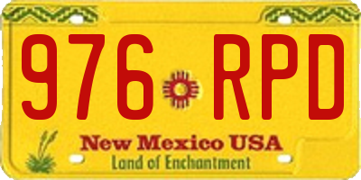 NM license plate 976RPD