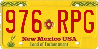 NM license plate 976RPG