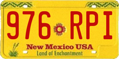 NM license plate 976RPI