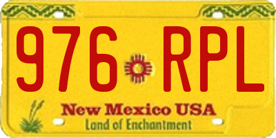 NM license plate 976RPL