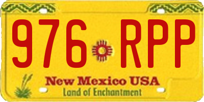 NM license plate 976RPP