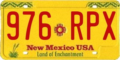 NM license plate 976RPX