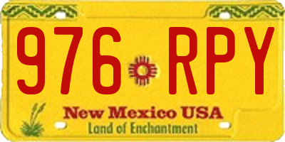 NM license plate 976RPY