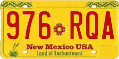 NM license plate 976RQA