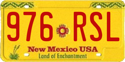 NM license plate 976RSL