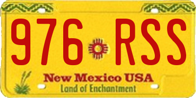 NM license plate 976RSS