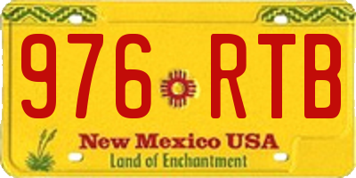 NM license plate 976RTB