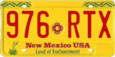 NM license plate 976RTX