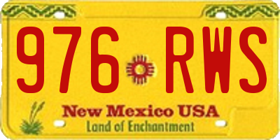 NM license plate 976RWS