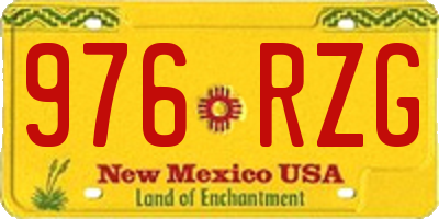 NM license plate 976RZG