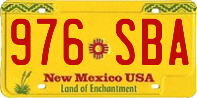 NM license plate 976SBA