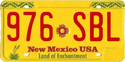 NM license plate 976SBL