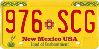 NM license plate 976SCG